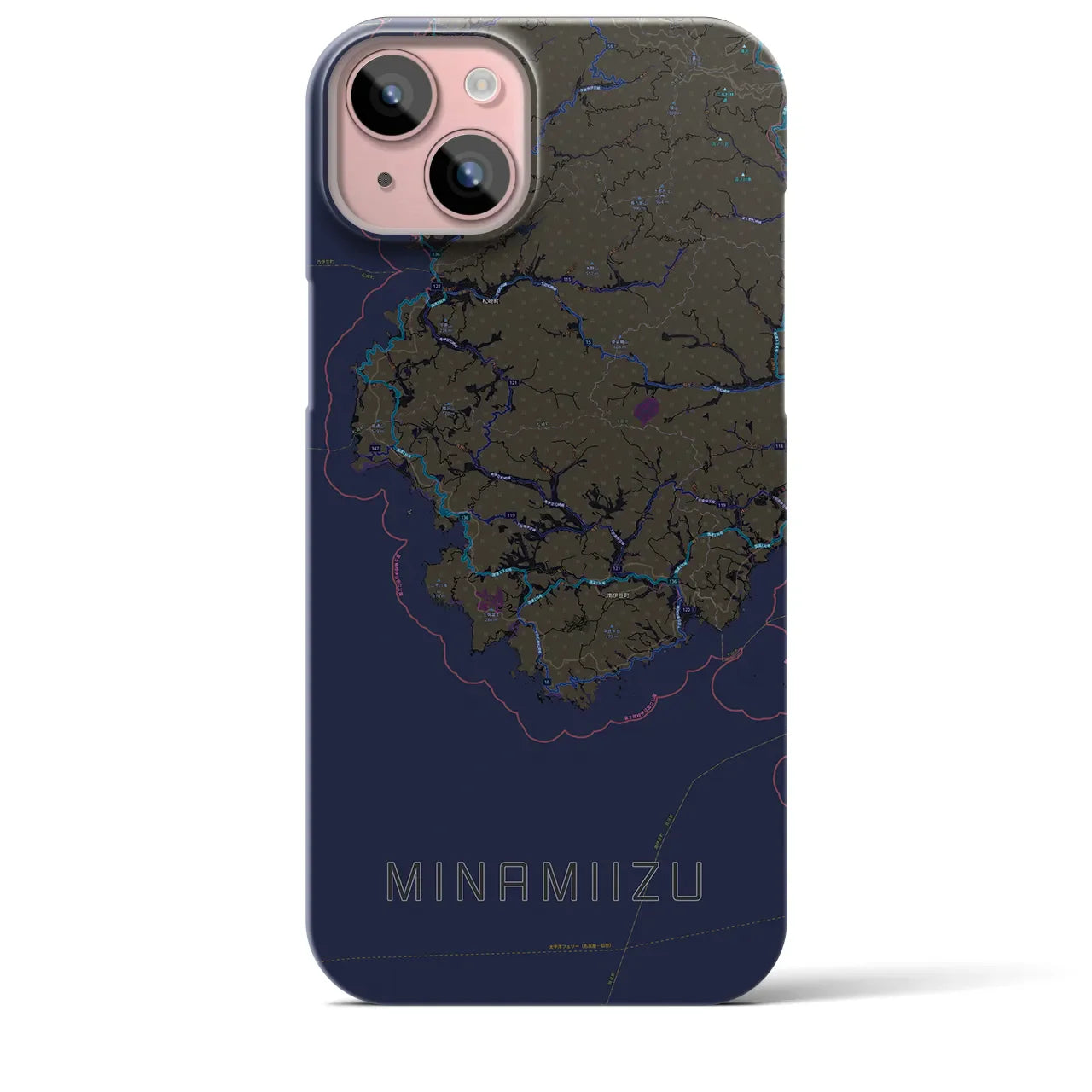 【南伊豆(静岡県)】地図柄iPhoneケース(バックカバータイプ)