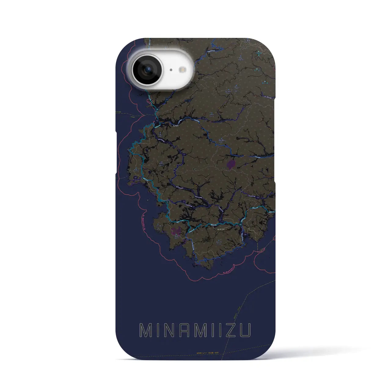 【南伊豆(静岡県)】地図柄iPhoneケース(バックカバータイプ)