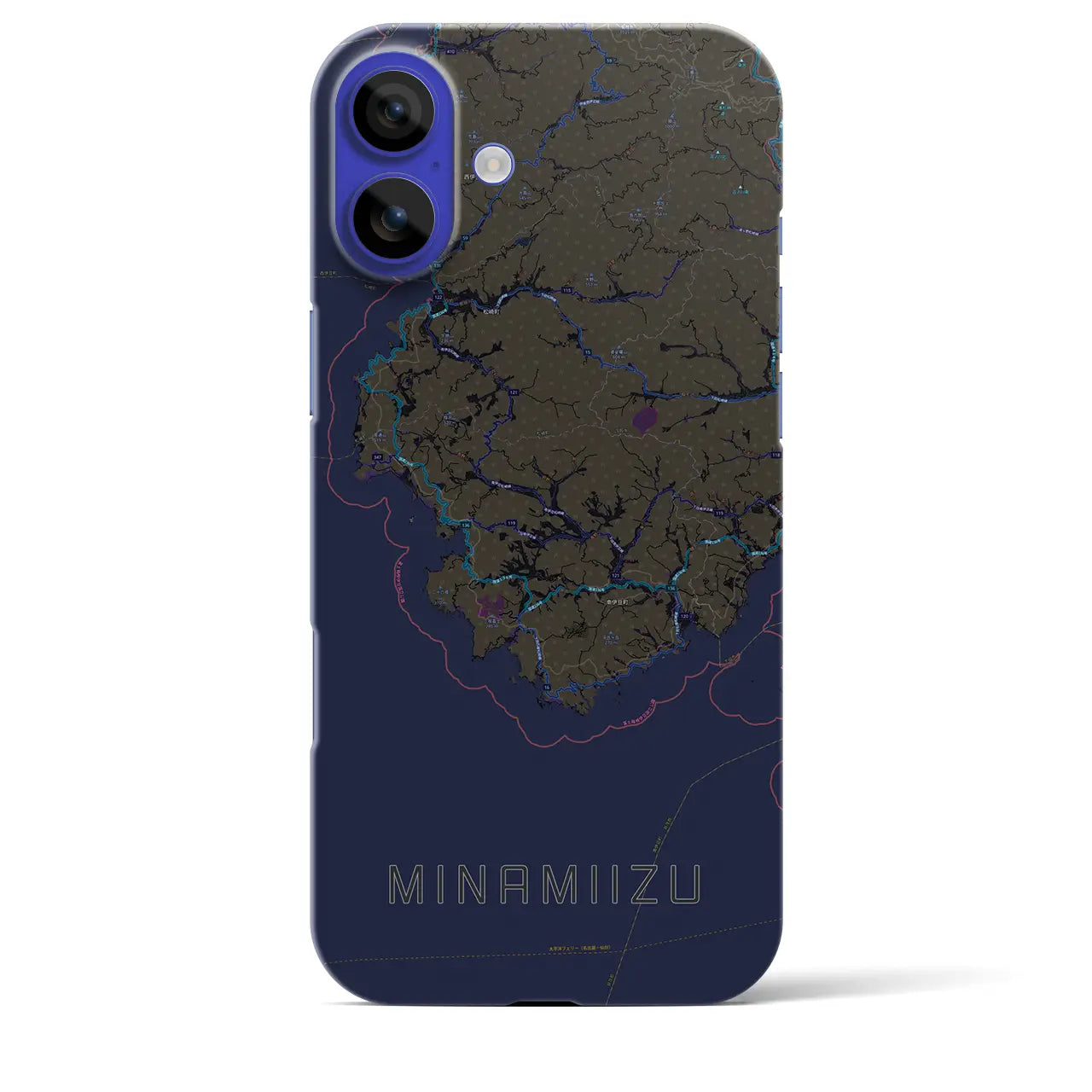 【南伊豆(静岡県)】地図柄iPhoneケース(バックカバータイプ)