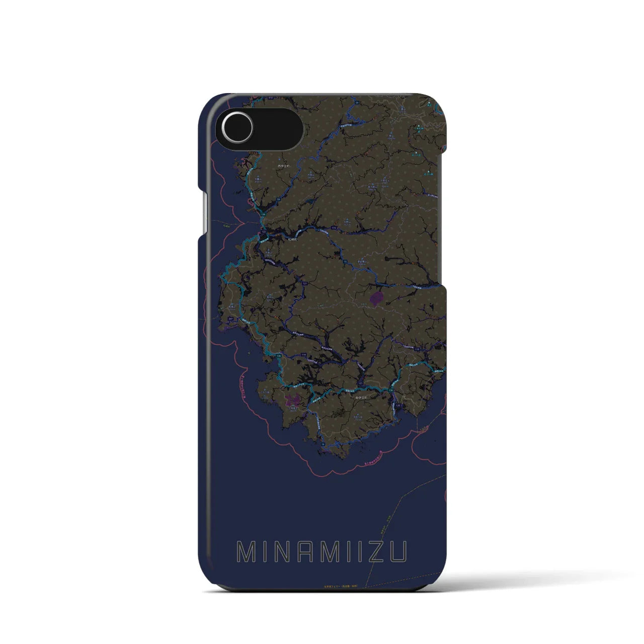 【南伊豆(静岡県)】地図柄iPhoneケース(バックカバータイプ)