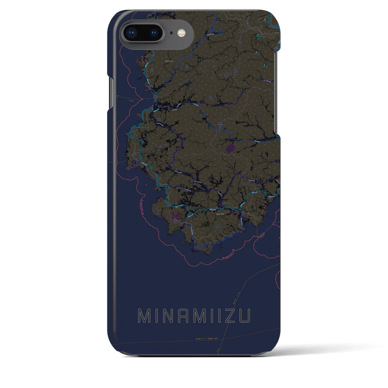 【南伊豆(静岡県)】地図柄iPhoneケース(バックカバータイプ)