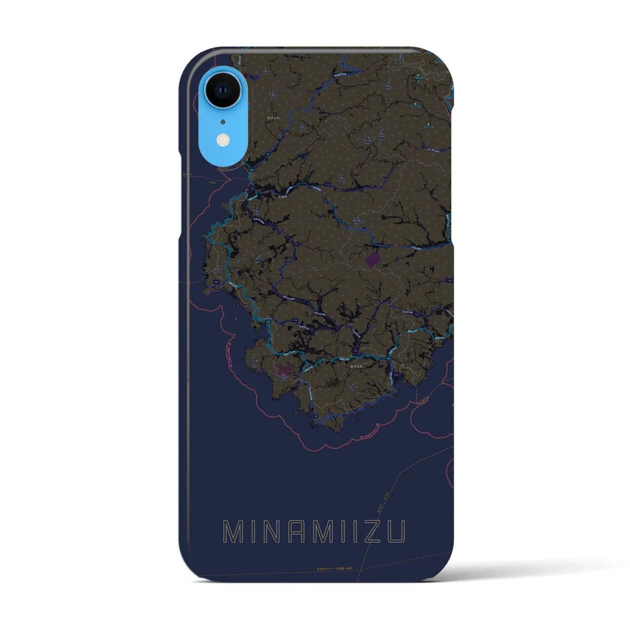 【南伊豆(静岡県)】地図柄iPhoneケース(バックカバータイプ)