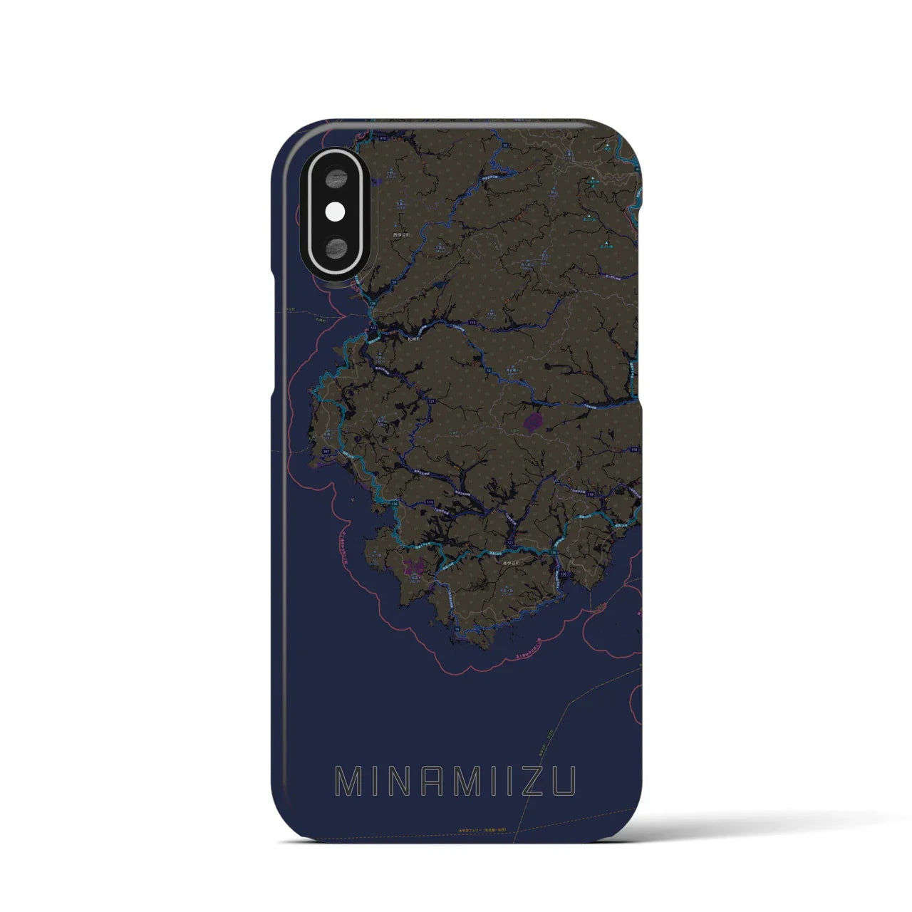 【南伊豆(静岡県)】地図柄iPhoneケース(バックカバータイプ)