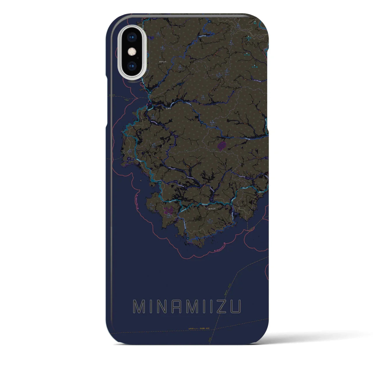 【南伊豆(静岡県)】地図柄iPhoneケース(バックカバータイプ)