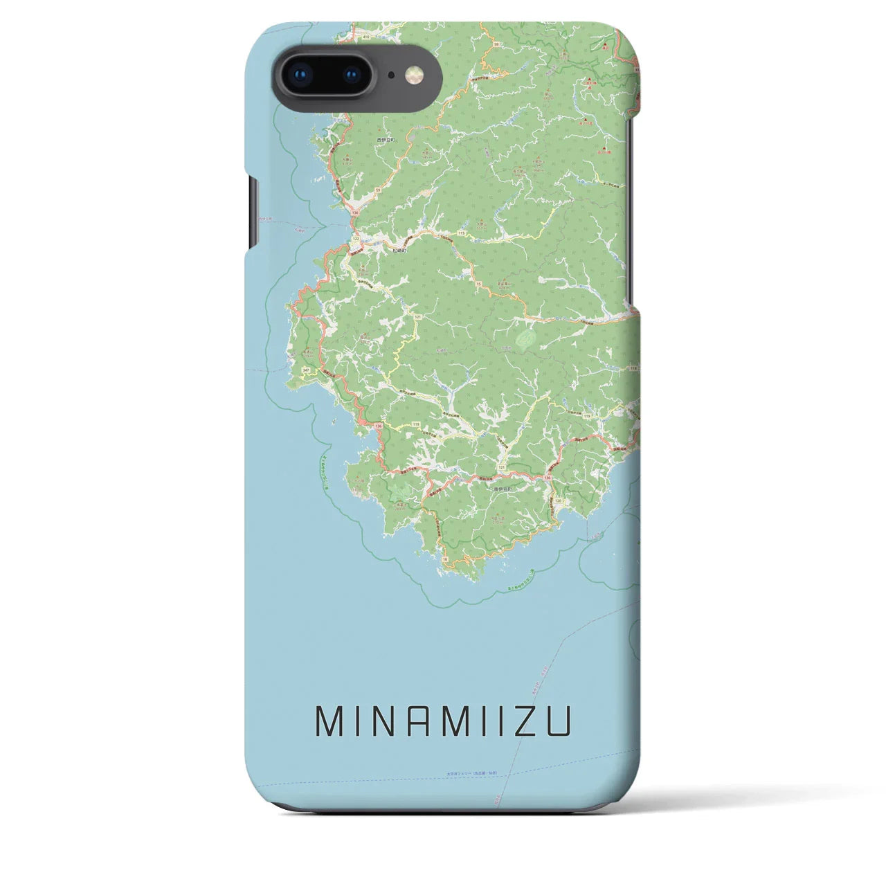 【南伊豆(静岡県)】地図柄iPhoneケース(バックカバータイプ)