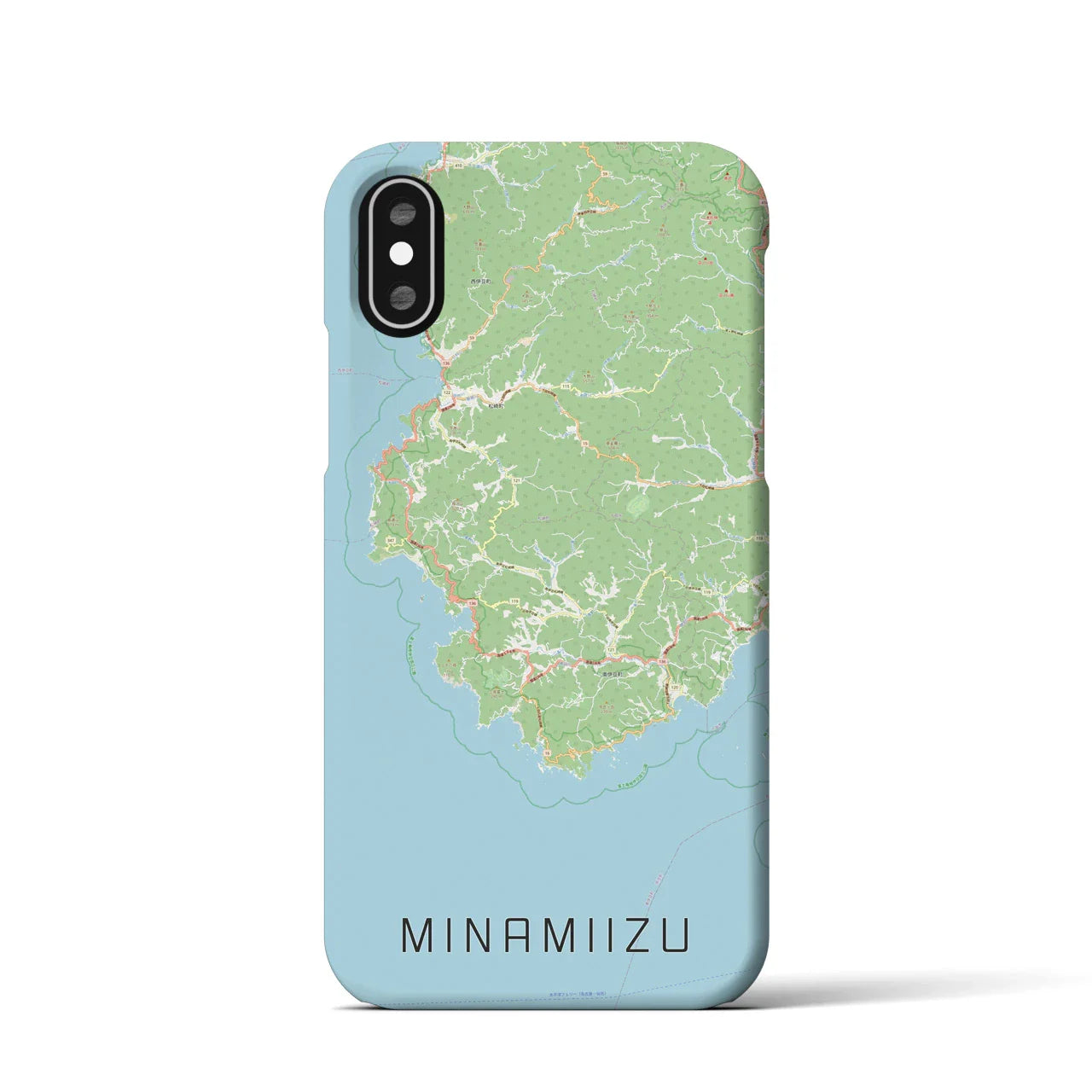 【南伊豆(静岡県)】地図柄iPhoneケース(バックカバータイプ)