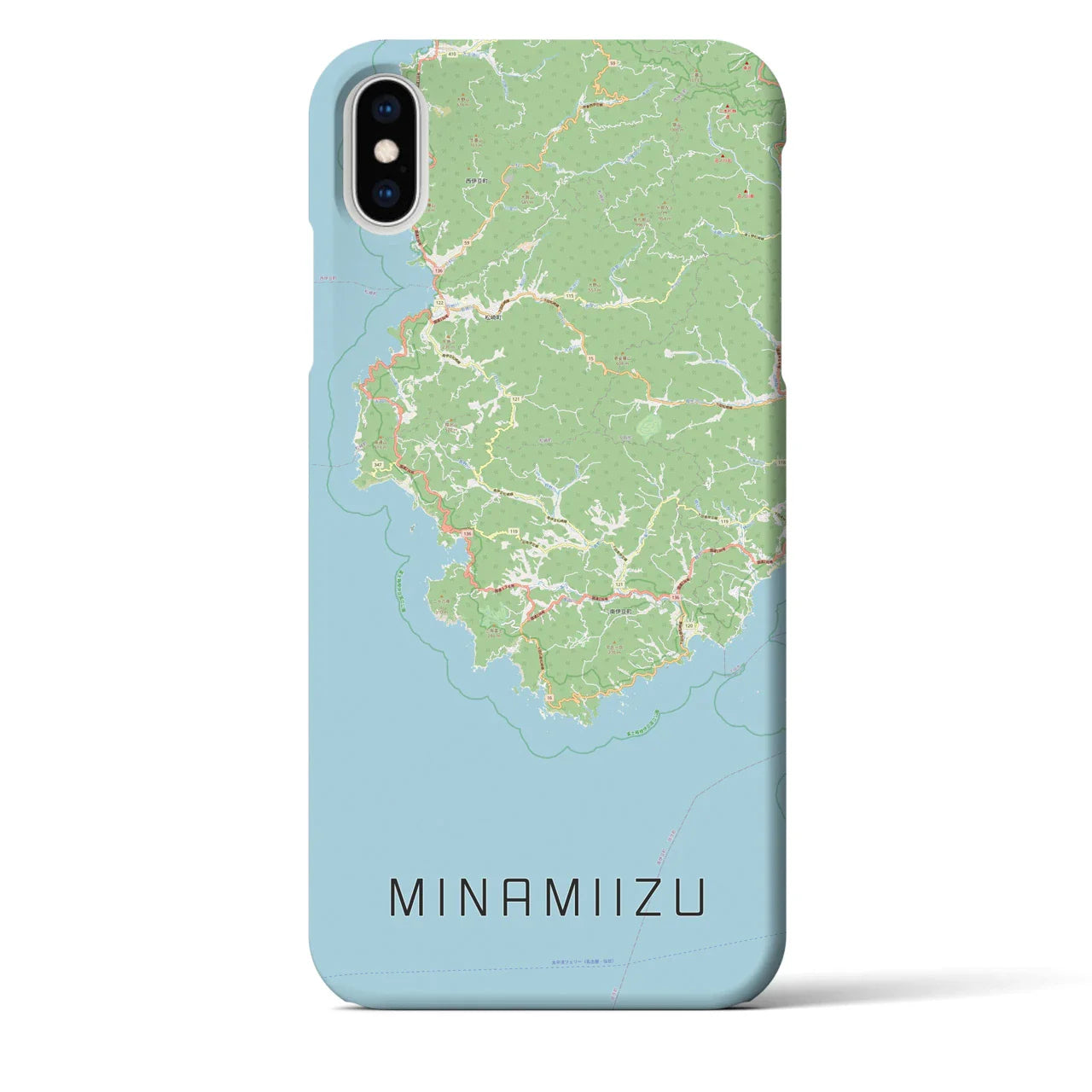 【南伊豆(静岡県)】地図柄iPhoneケース(バックカバータイプ)