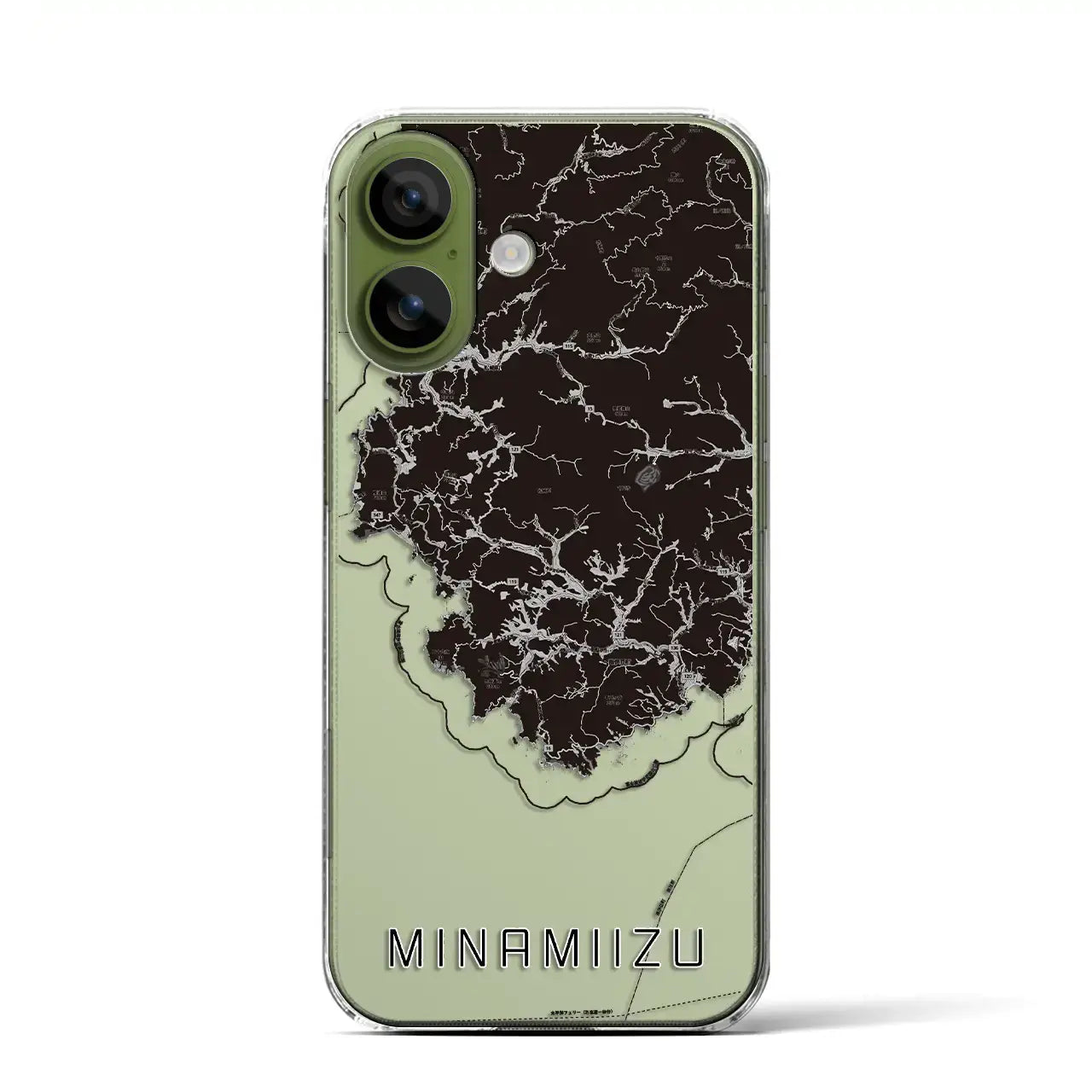 【南伊豆(静岡県)】地図柄iPhoneケース(クリアタイプ)モノトーン・iPhone 17 Pro Max 用