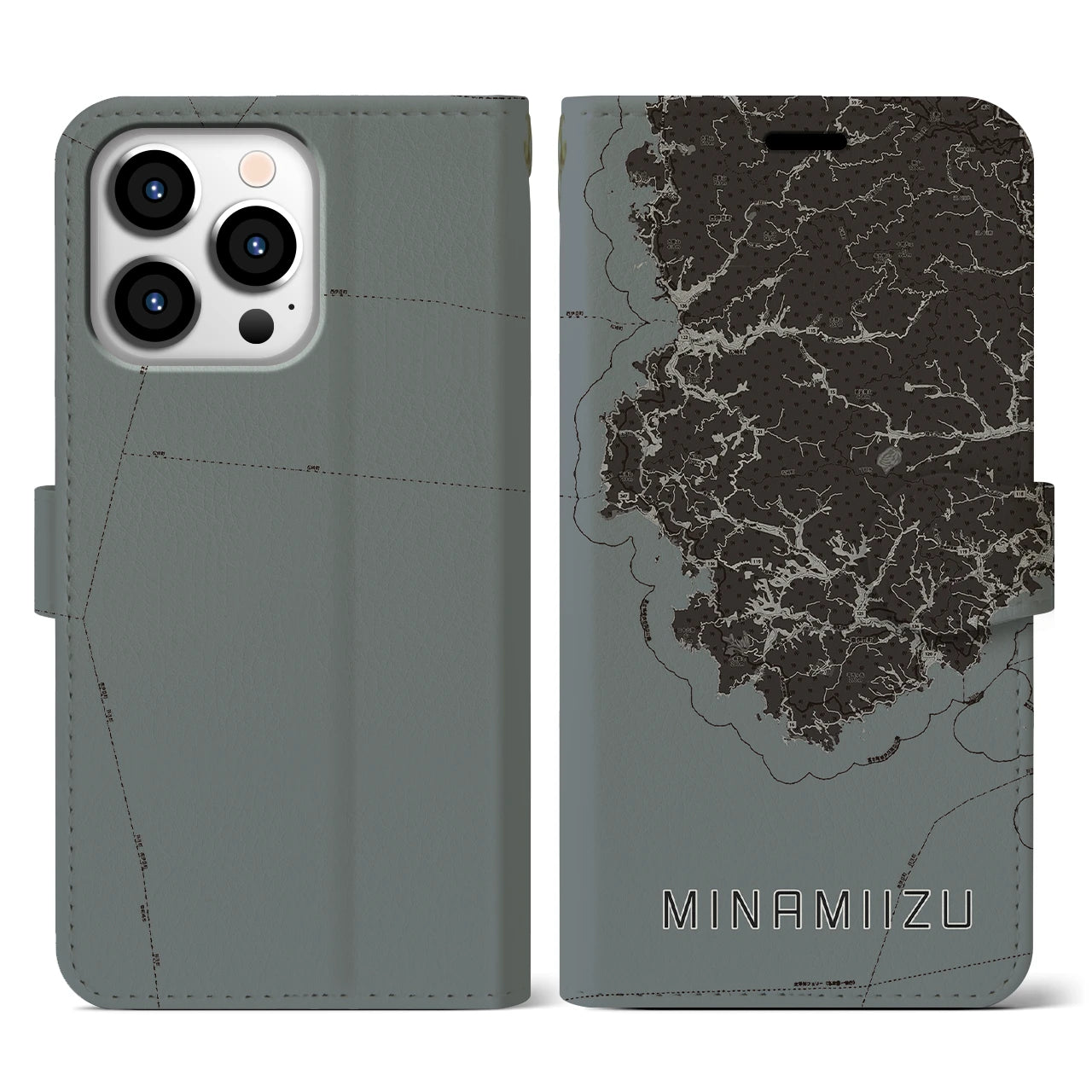 【南伊豆(静岡県)】地図柄iPhoneケース(手帳タイプ)