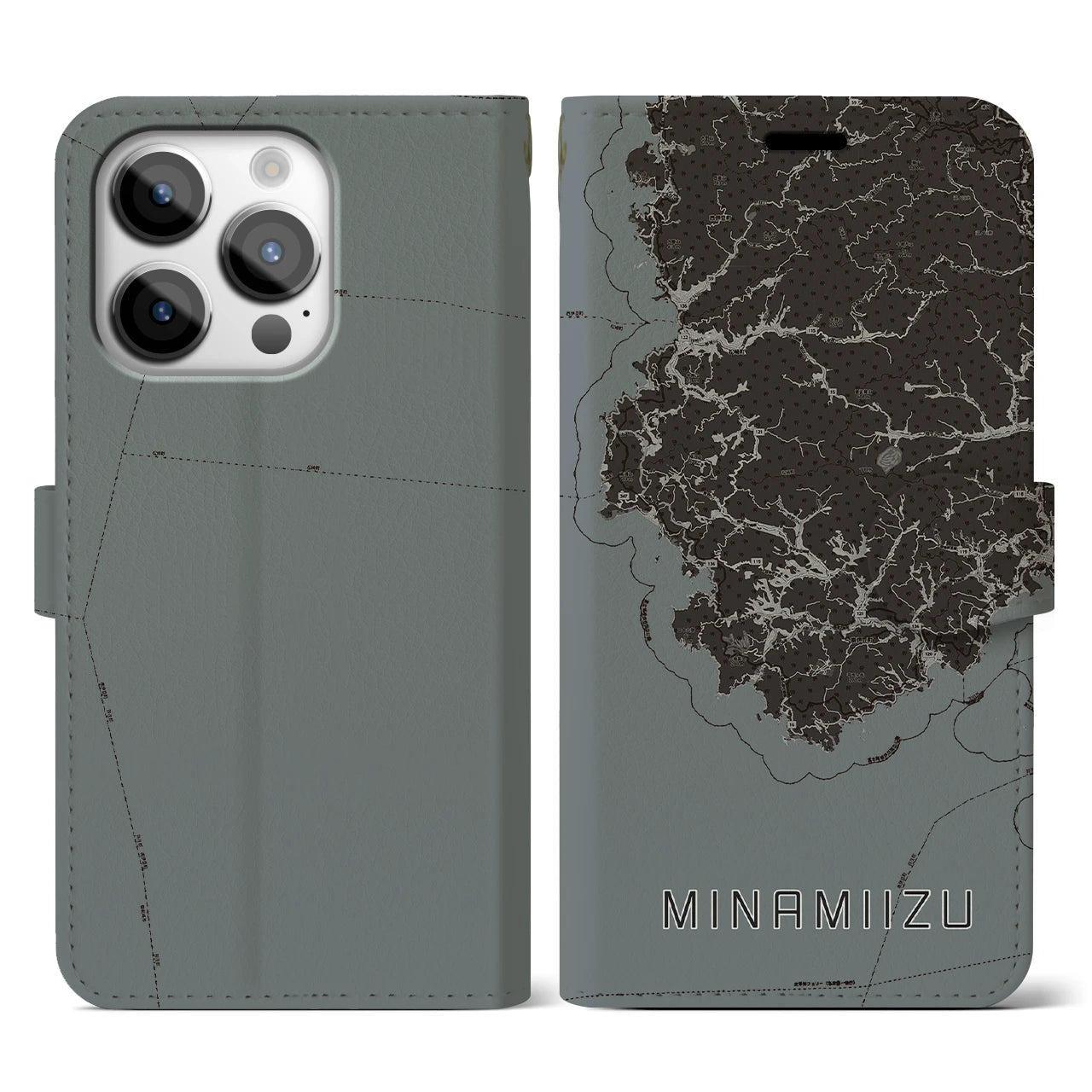 【南伊豆(静岡県)】地図柄iPhoneケース(手帳タイプ)