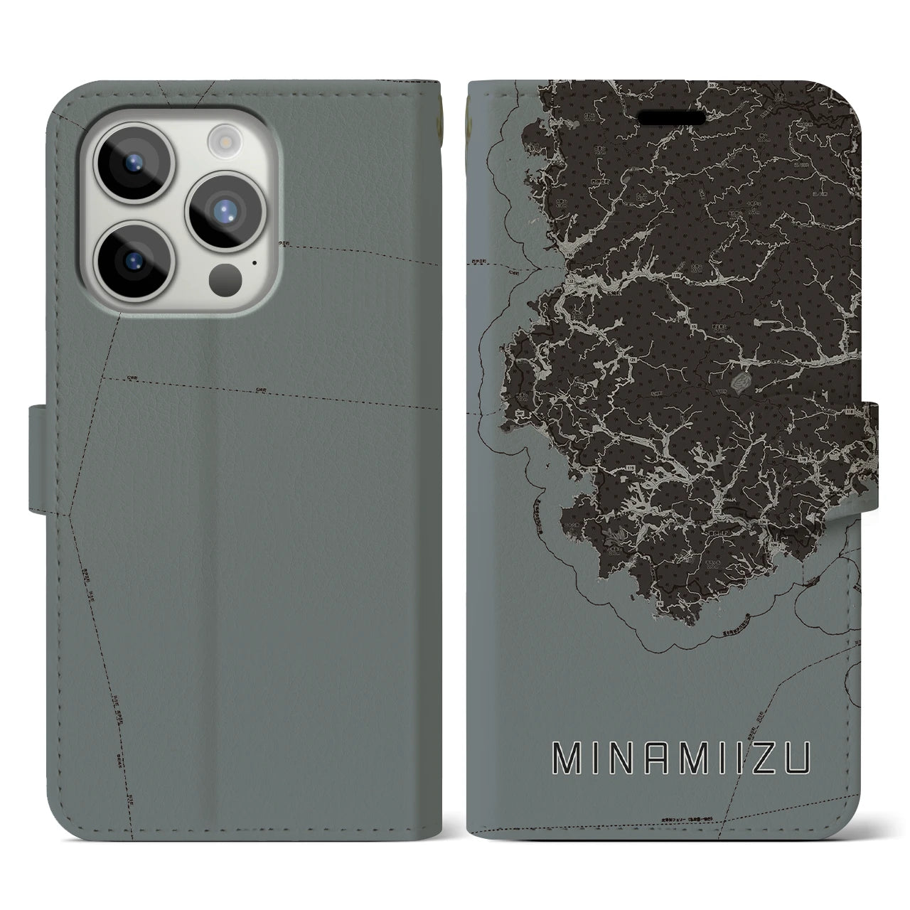 【南伊豆(静岡県)】地図柄iPhoneケース(手帳タイプ)