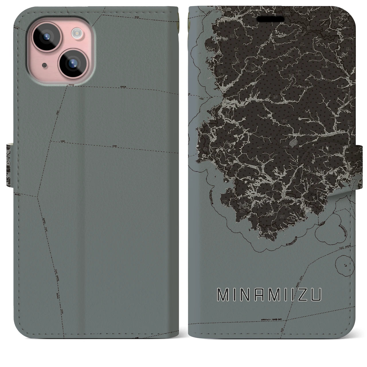 【南伊豆(静岡県)】地図柄iPhoneケース(手帳タイプ)