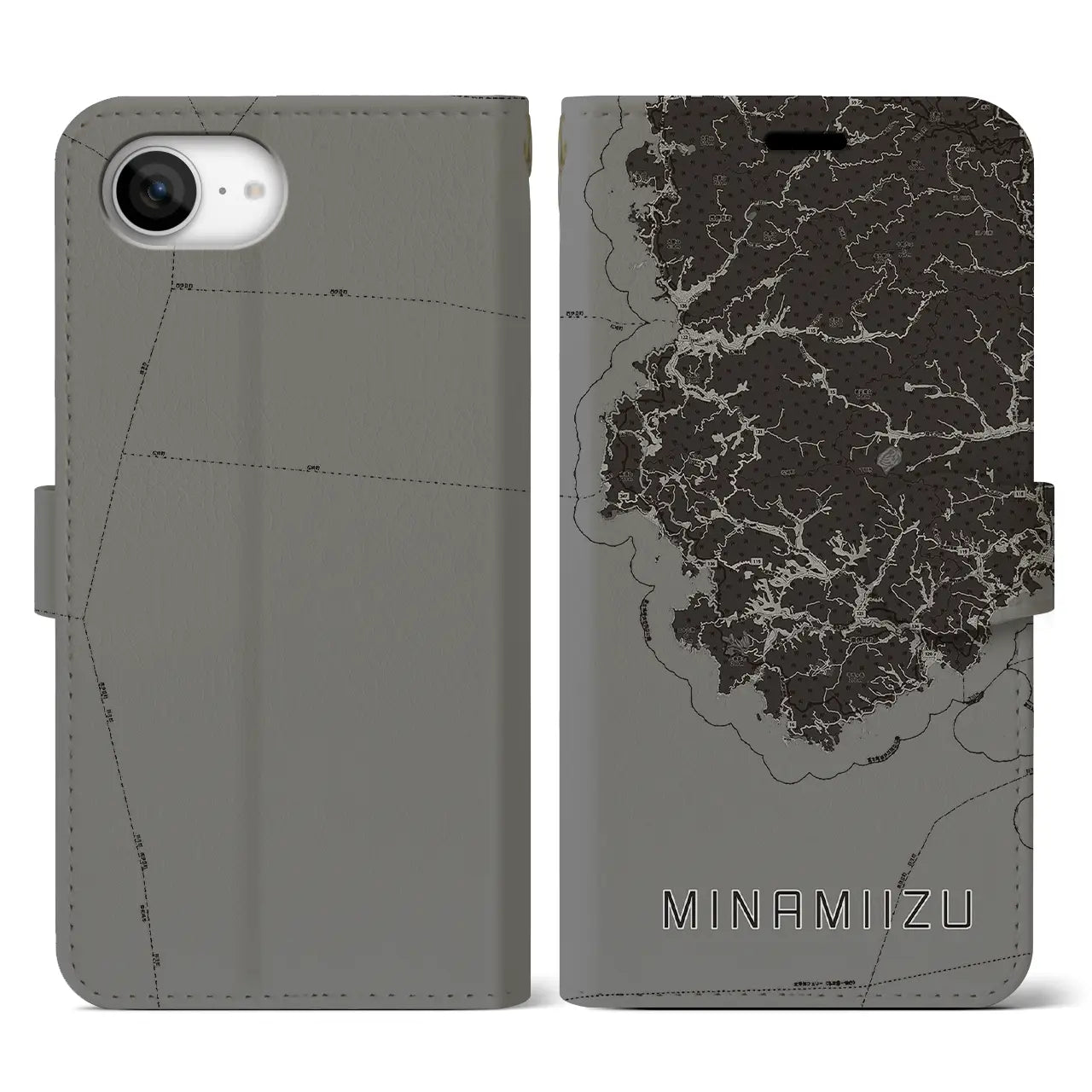 【南伊豆(静岡県)】地図柄iPhoneケース(手帳タイプ)