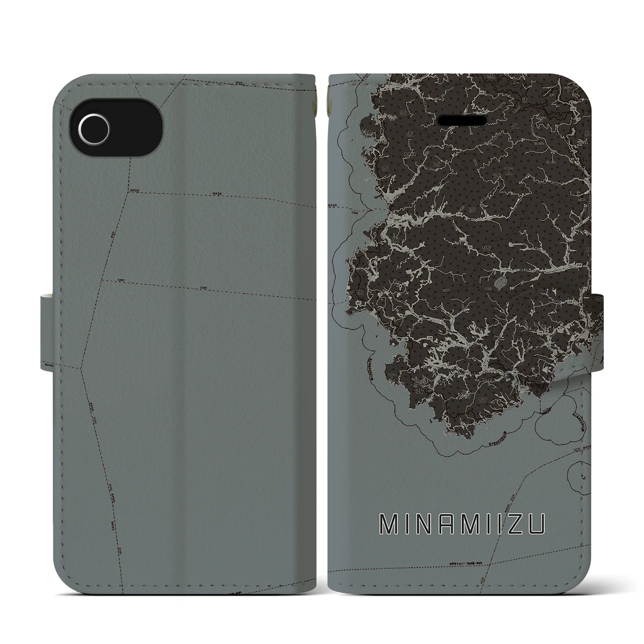 【南伊豆(静岡県)】地図柄iPhoneケース(手帳タイプ)