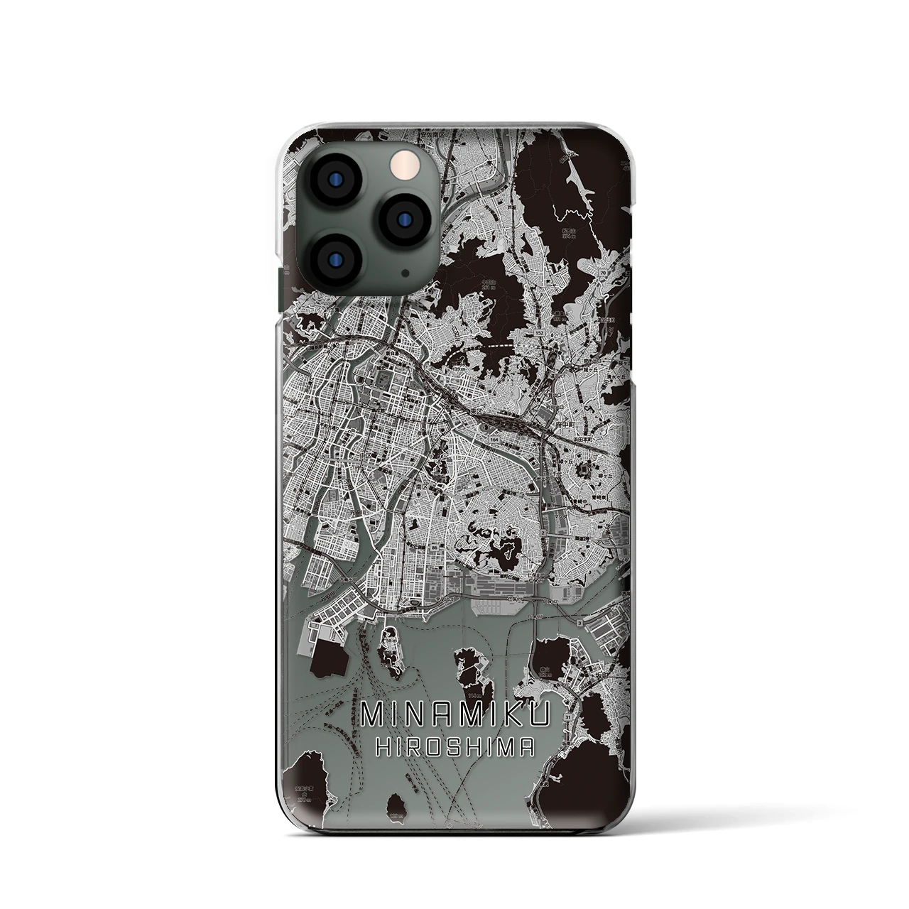 【南区(広島市)】地図柄iPhoneケース(クリアタイプ)