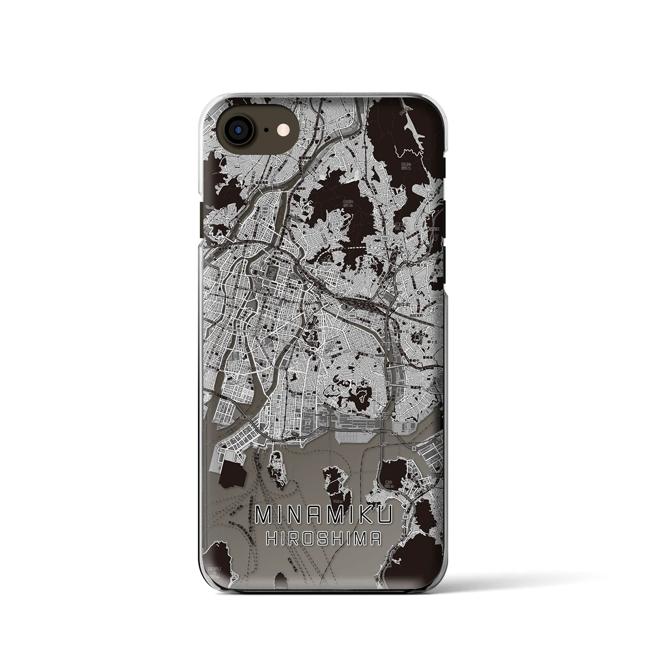 【南区(広島市)】地図柄iPhoneケース(クリアタイプ)