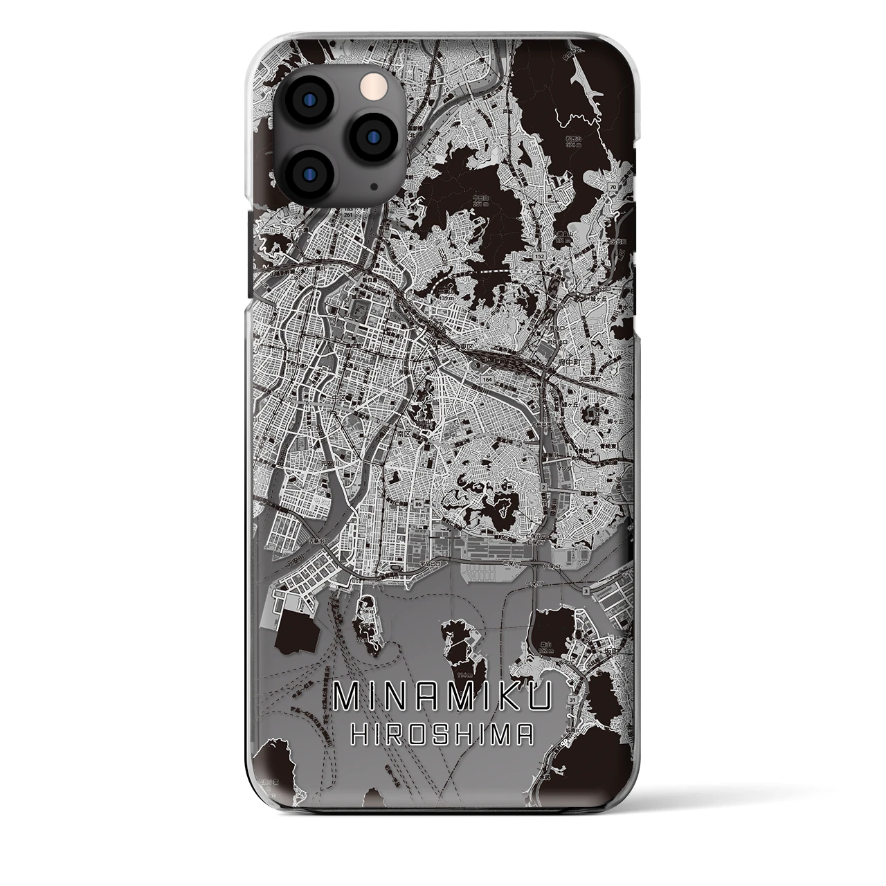 【南区(広島市)】地図柄iPhoneケース(クリアタイプ)