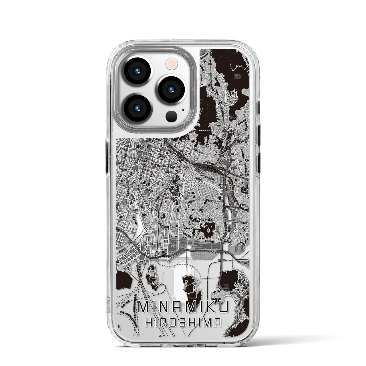 【南区(広島市)】地図柄iPhoneケース(MagSafeタイプ)