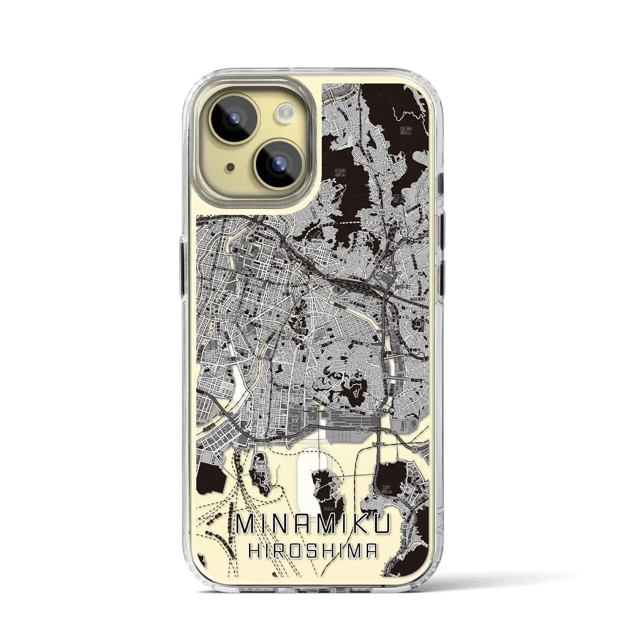 【南区(広島市)】地図柄iPhoneケース(MagSafeタイプ)