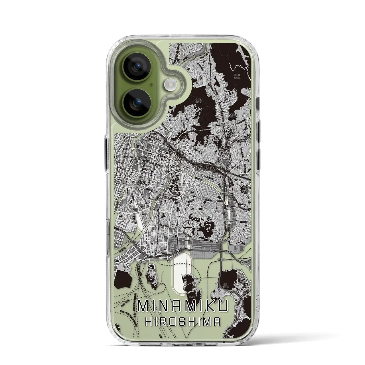 【南区(広島市)】地図柄iPhoneケース(MagSafeタイプ)