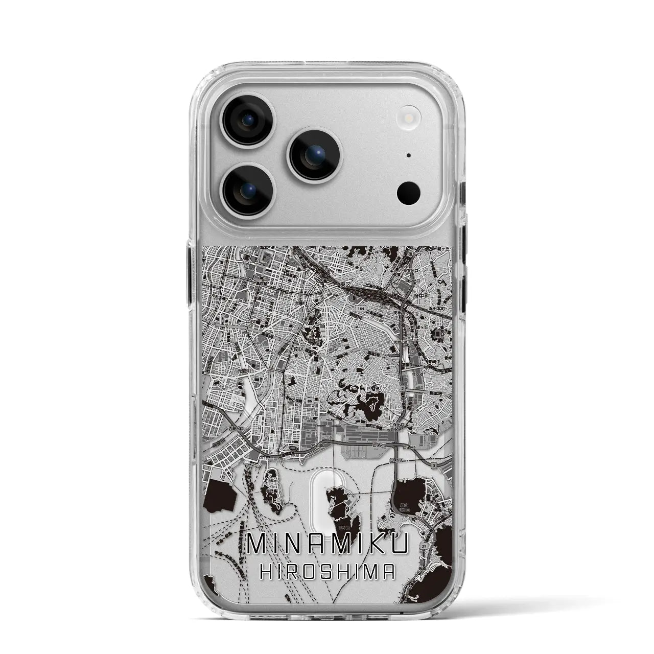 【南区(広島市)】地図柄iPhoneケース(MagSafeタイプ)