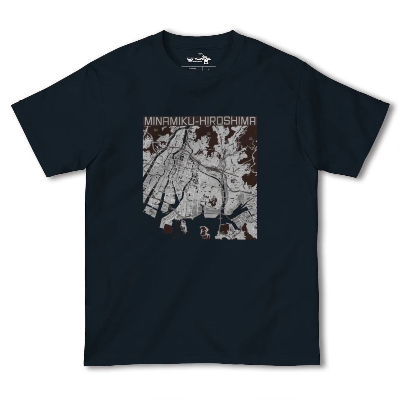 【南区(広島県)】地図柄ヘビーウェイトTシャツ