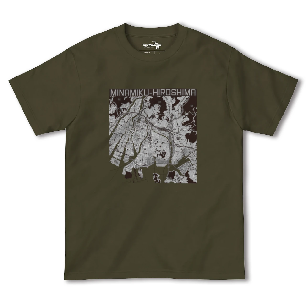 【南区(広島県)】地図柄ヘビーウェイトTシャツ