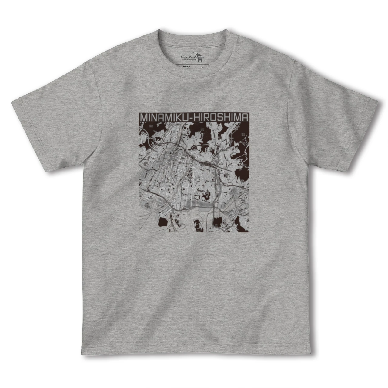 【南区(広島県)】地図柄ヘビーウェイトTシャツ