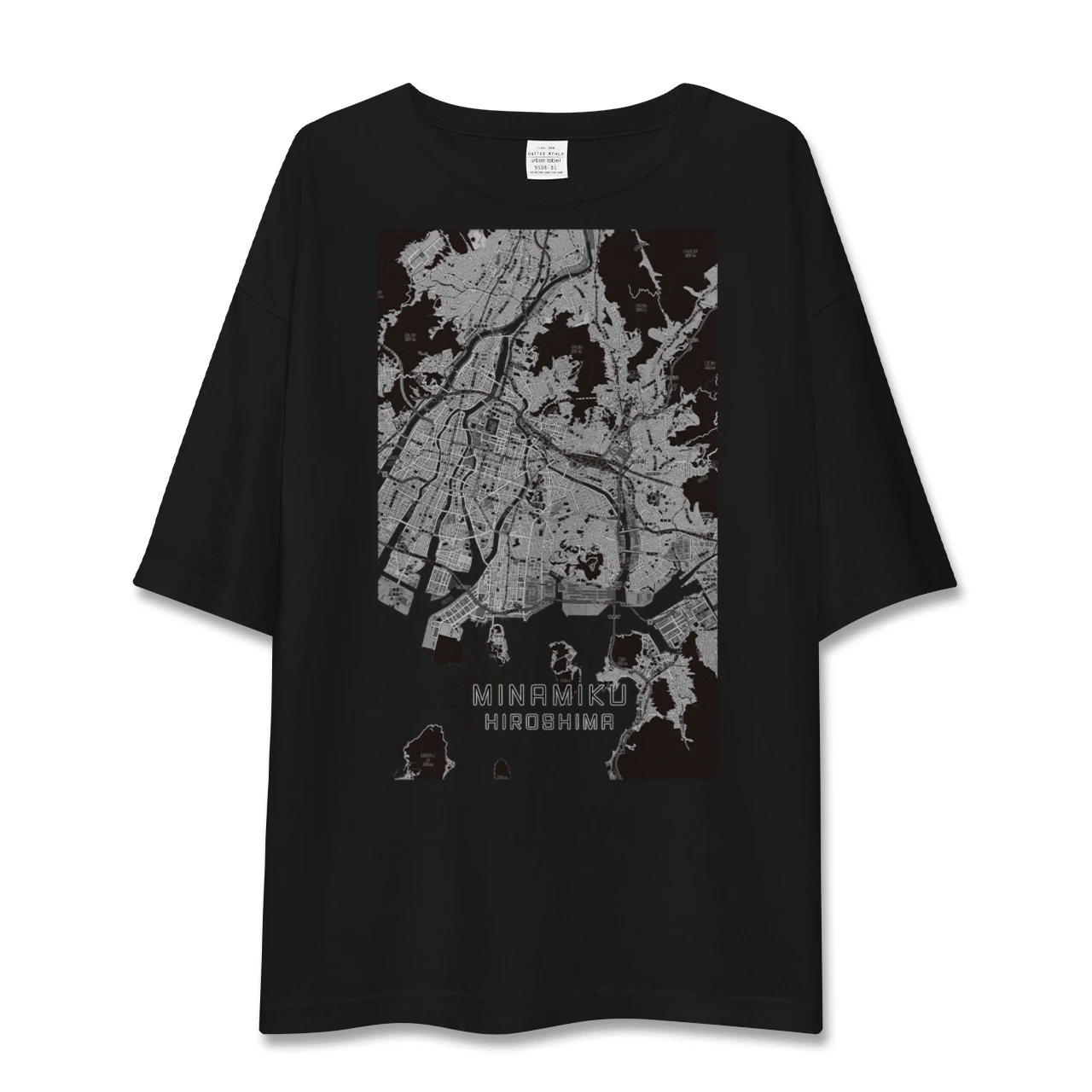 【南区(広島県)】地図柄ビッグシルエットTシャツ