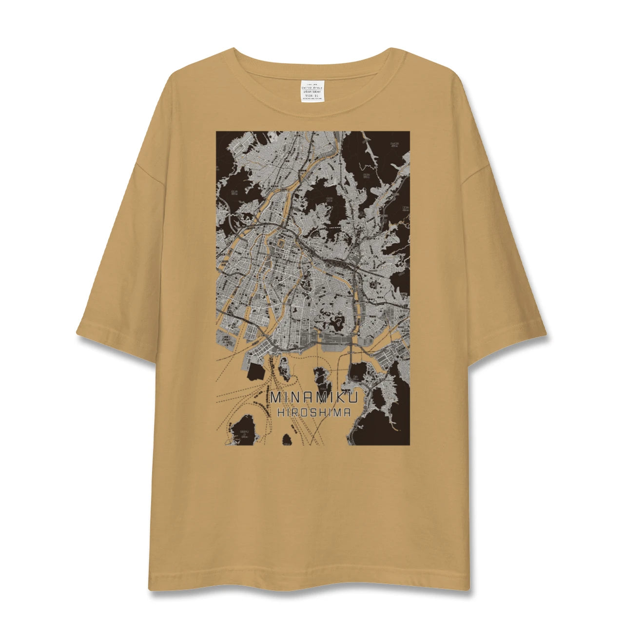 【南区(広島県)】地図柄ビッグシルエットTシャツ