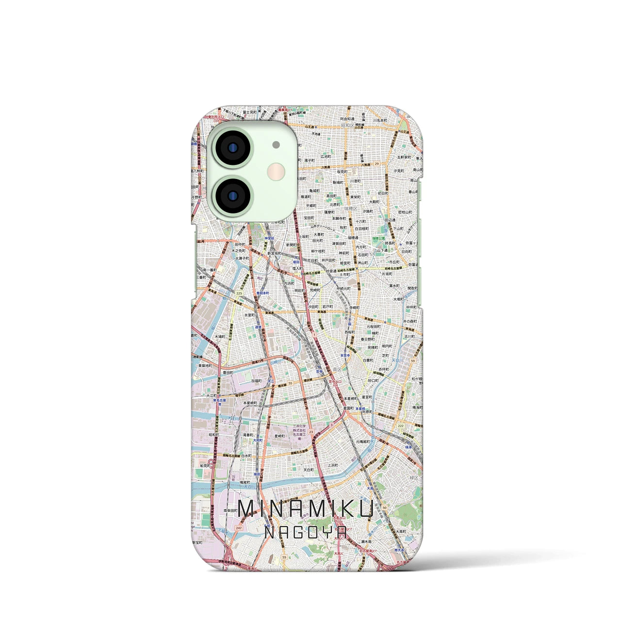 【南区(名古屋市)】地図柄iPhoneケース(バックカバータイプ)