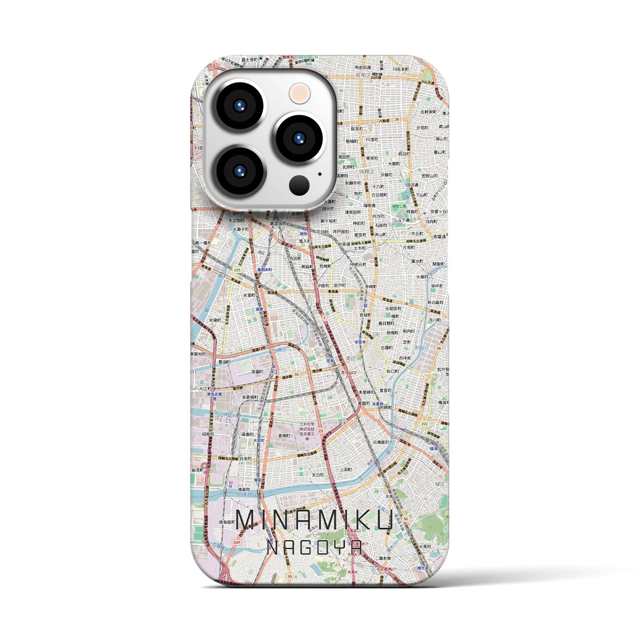 【南区(名古屋市)】地図柄iPhoneケース(バックカバータイプ)