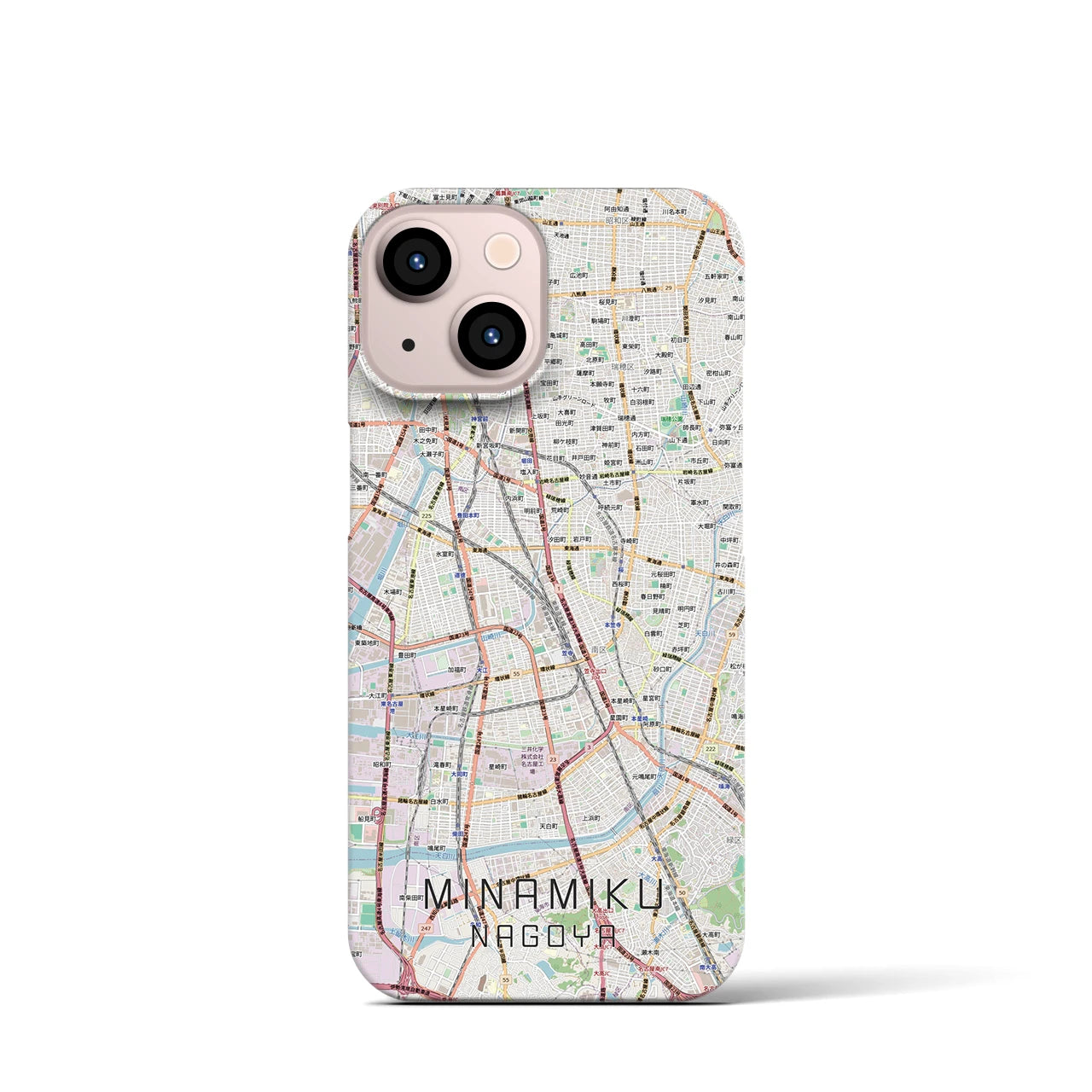 【南区(名古屋市)】地図柄iPhoneケース(バックカバータイプ)
