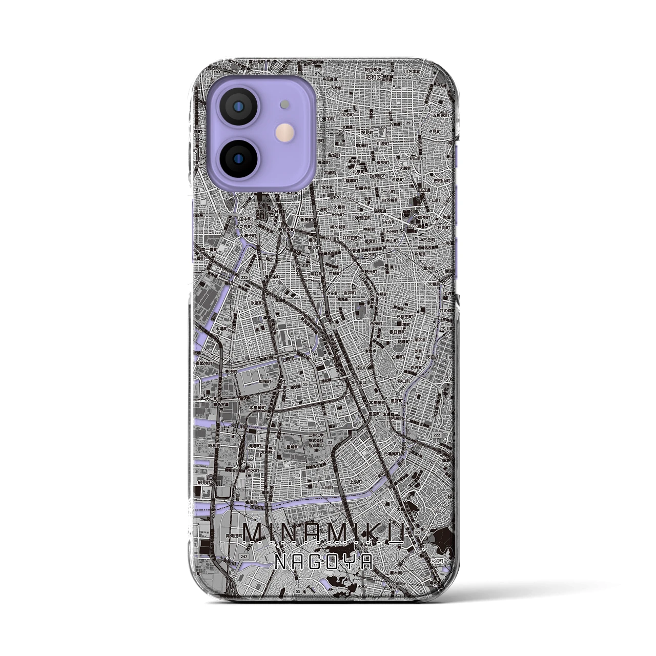 【南区(名古屋市)】地図柄iPhoneケース(クリアタイプ)