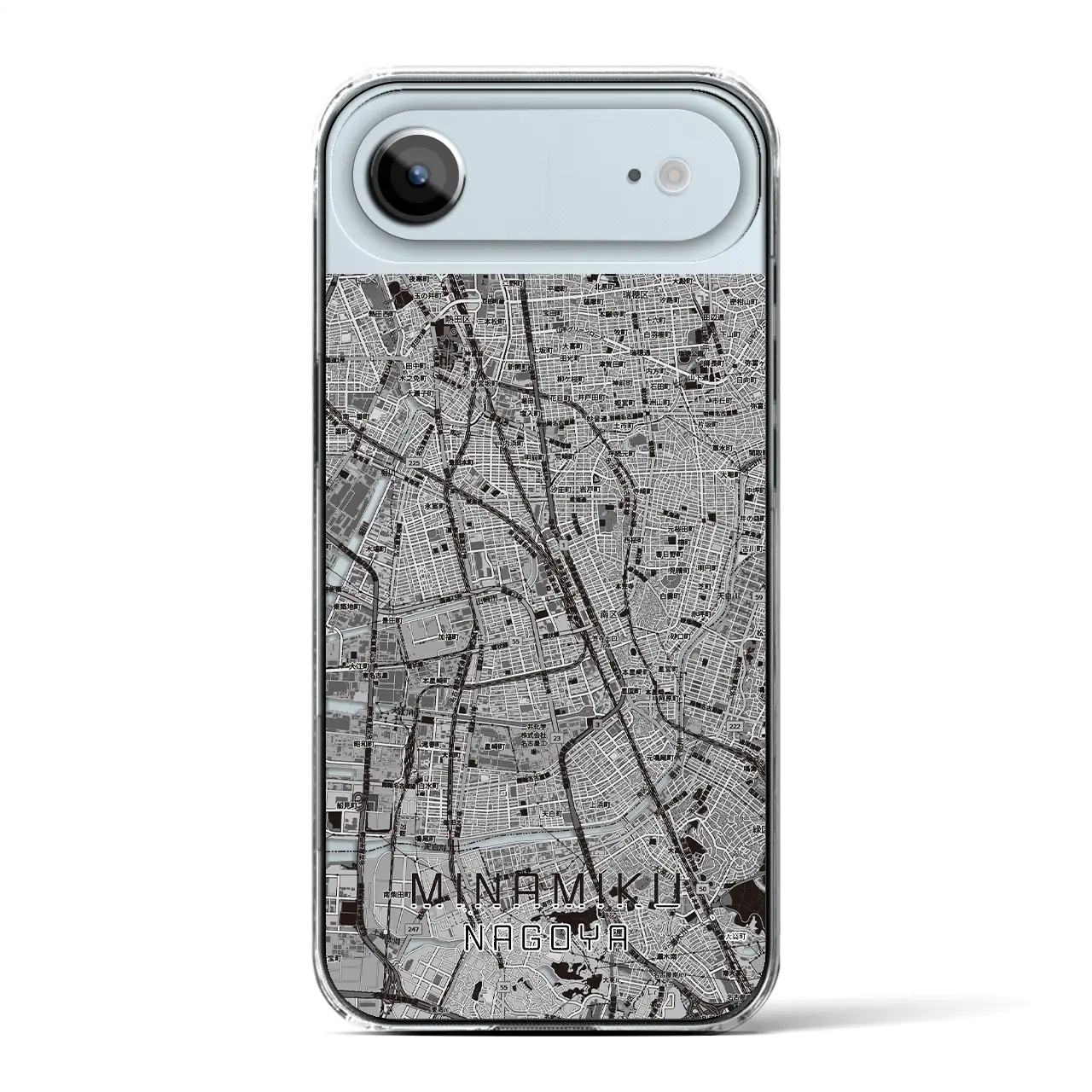 【南区(名古屋市)】地図柄iPhoneケース(クリアタイプ)