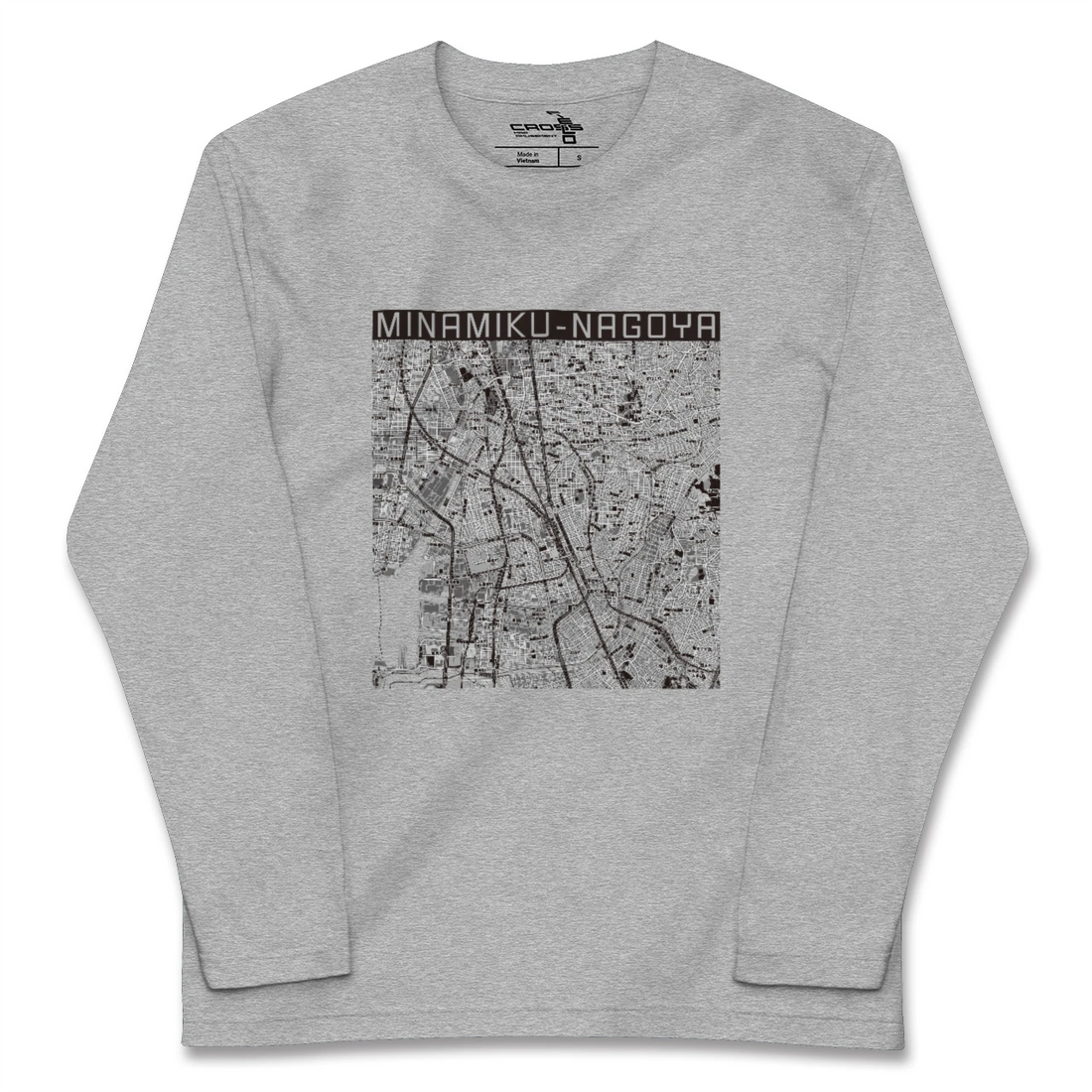【南区(名古屋市)(愛知県)】地図柄ロングスリーブTシャツ