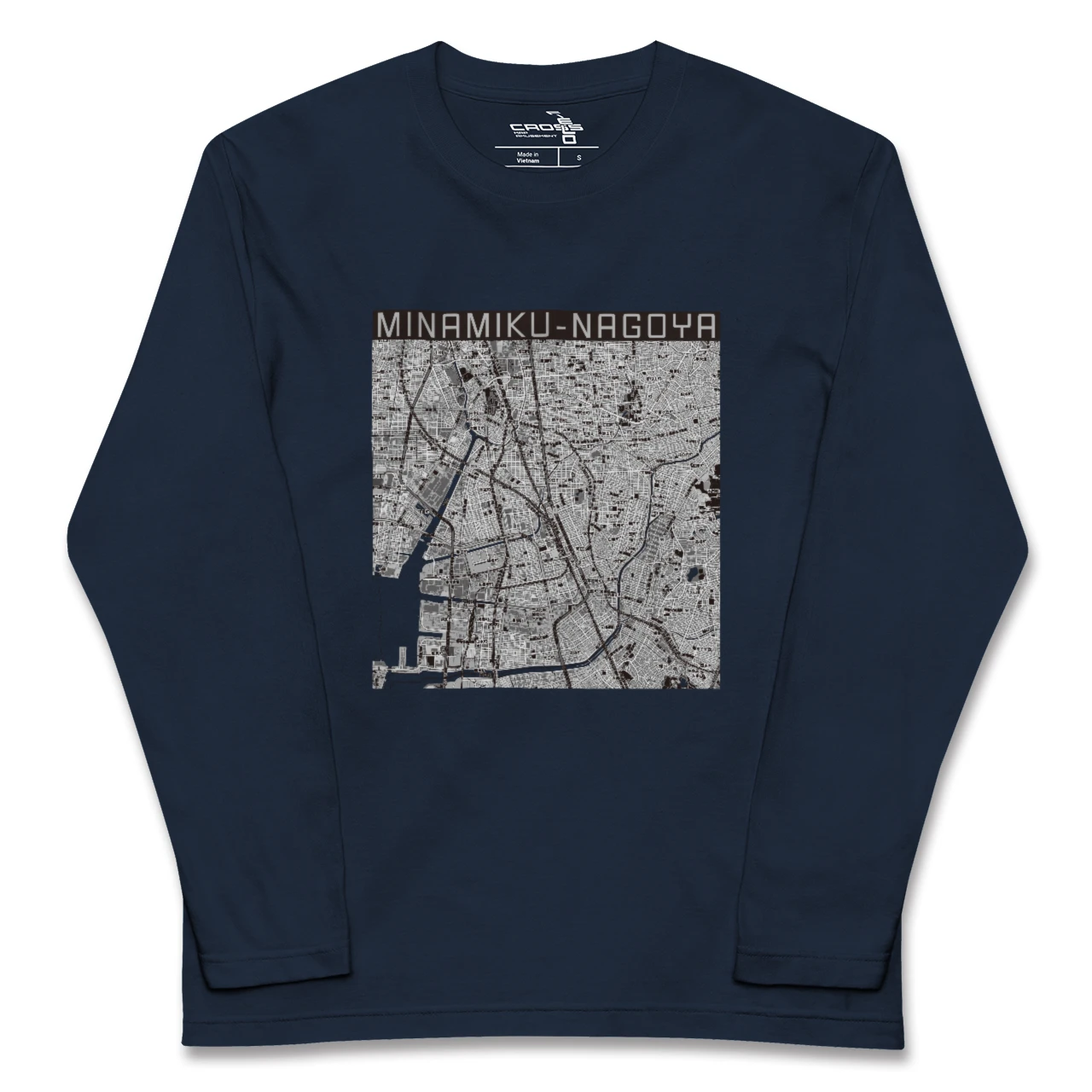【南区(名古屋市)(愛知県)】地図柄ロングスリーブTシャツ