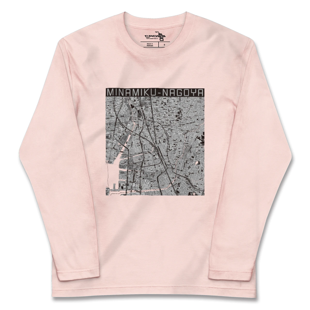 【南区(名古屋市)(愛知県)】地図柄ロングスリーブTシャツ