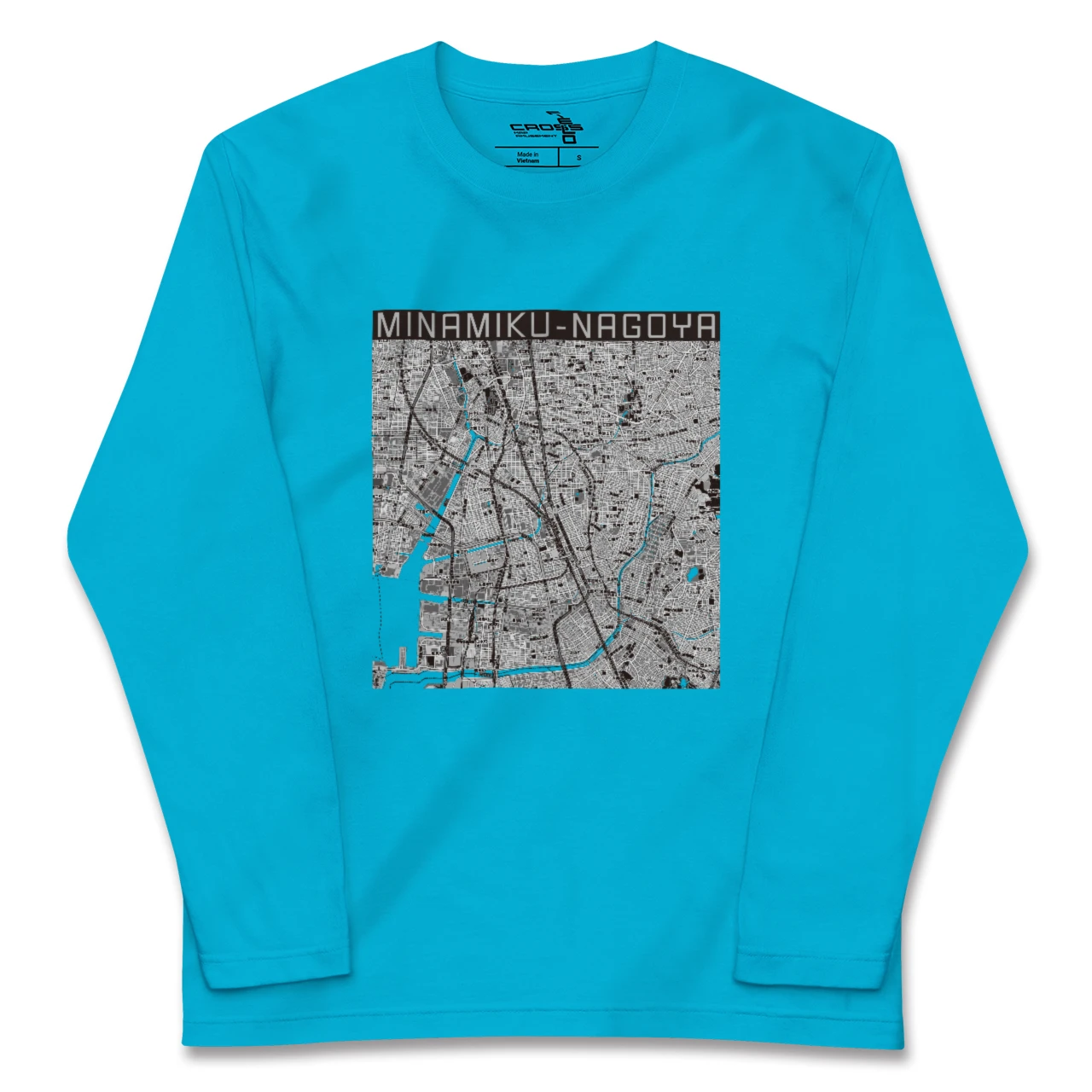 【南区(名古屋市)(愛知県)】地図柄ロングスリーブTシャツ