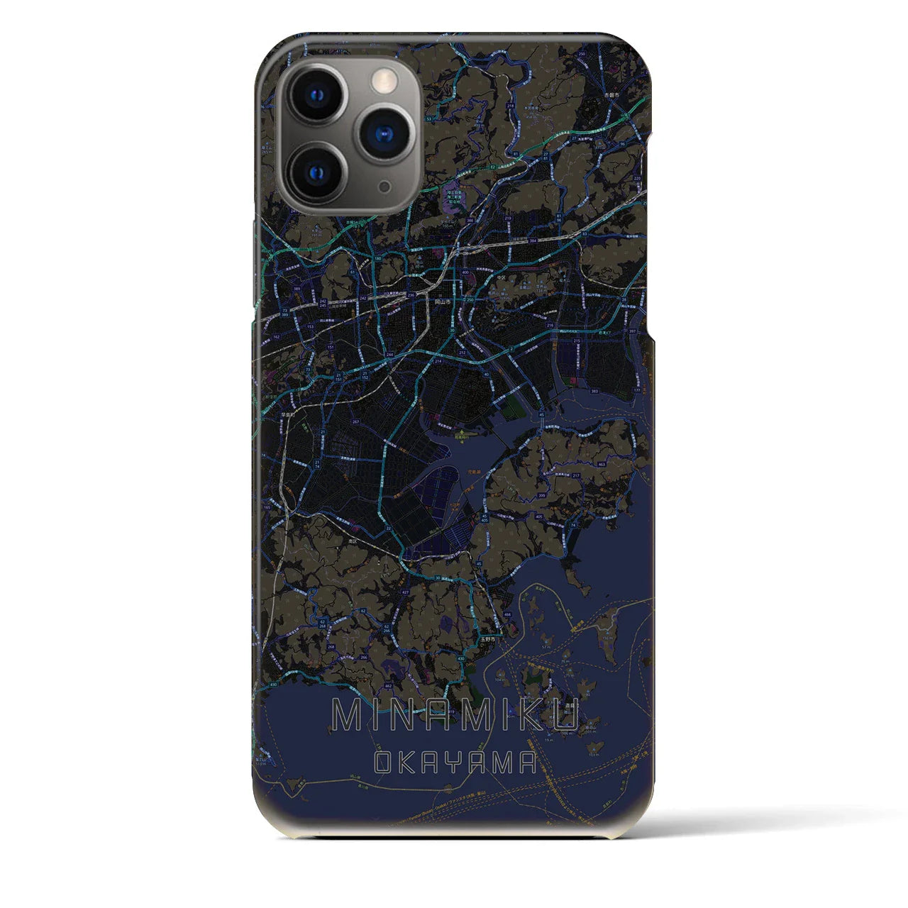 【南区(岡山市)】地図柄iPhoneケース(バックカバータイプ)