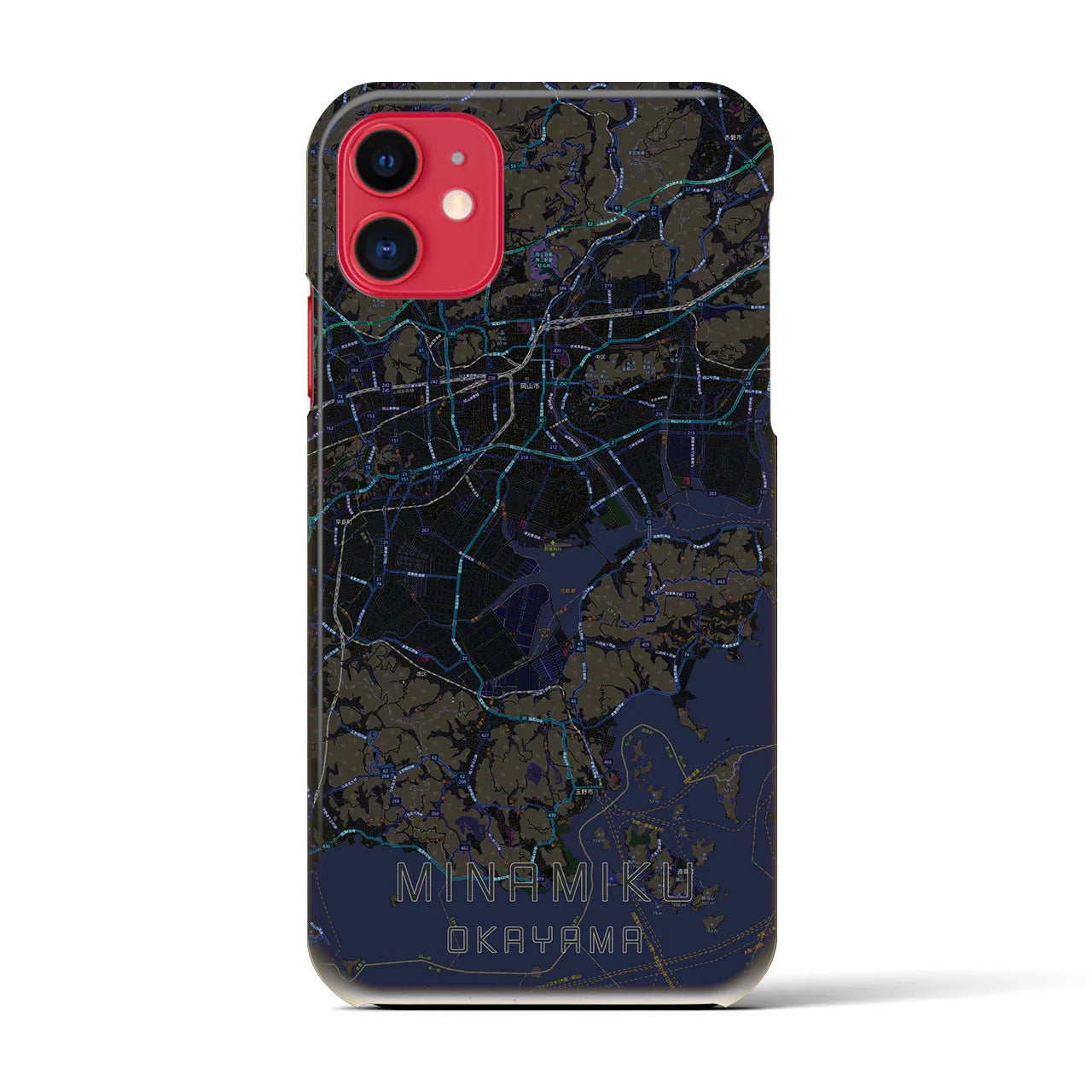 【南区(岡山市)】地図柄iPhoneケース(バックカバータイプ)