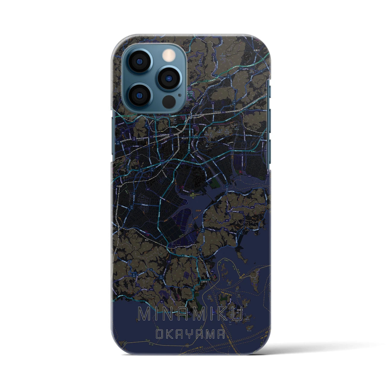 【南区(岡山市)】地図柄iPhoneケース(バックカバータイプ)