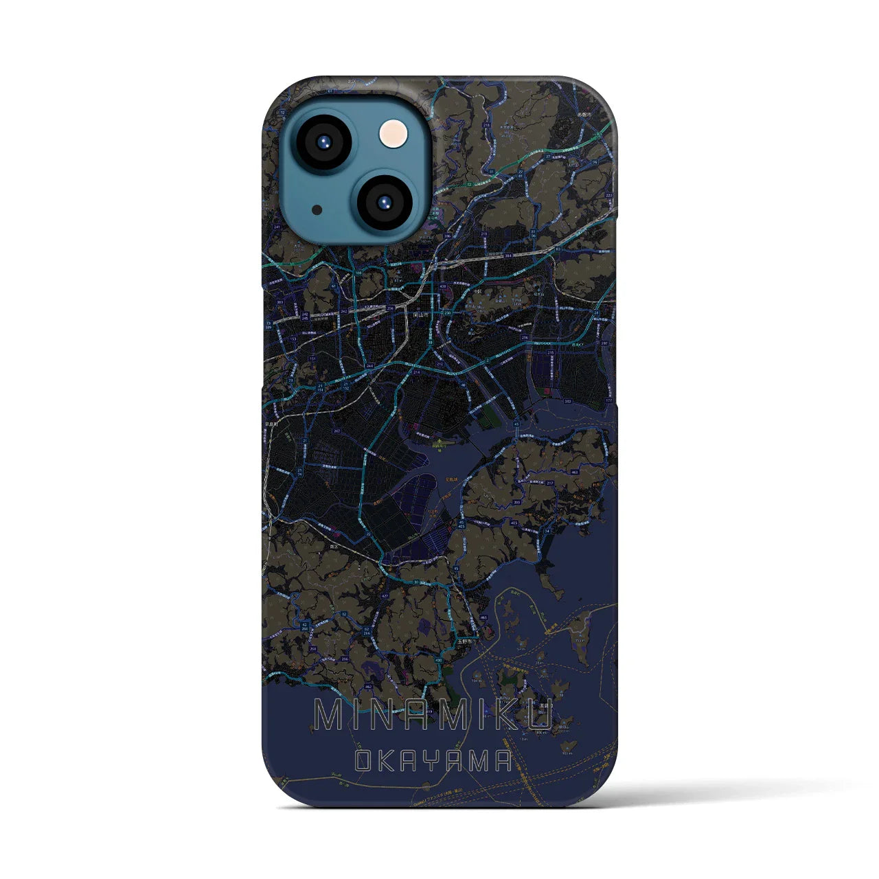 【南区(岡山市)】地図柄iPhoneケース(バックカバータイプ)