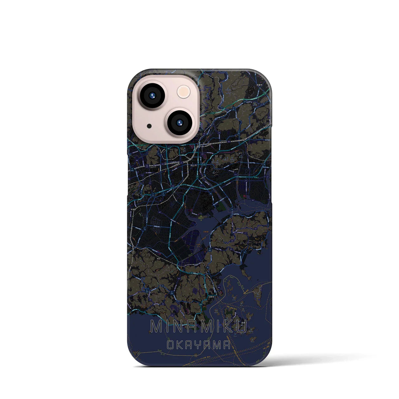【南区(岡山市)】地図柄iPhoneケース(バックカバータイプ)