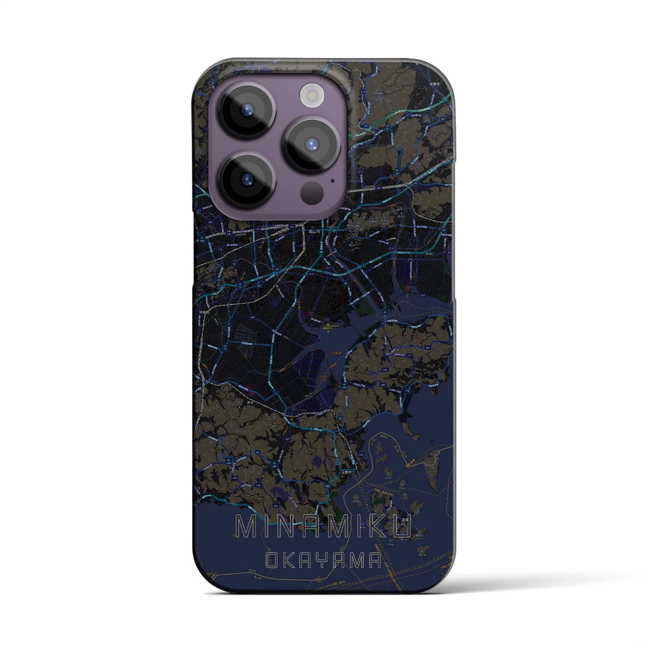 【南区(岡山市)】地図柄iPhoneケース(バックカバータイプ)