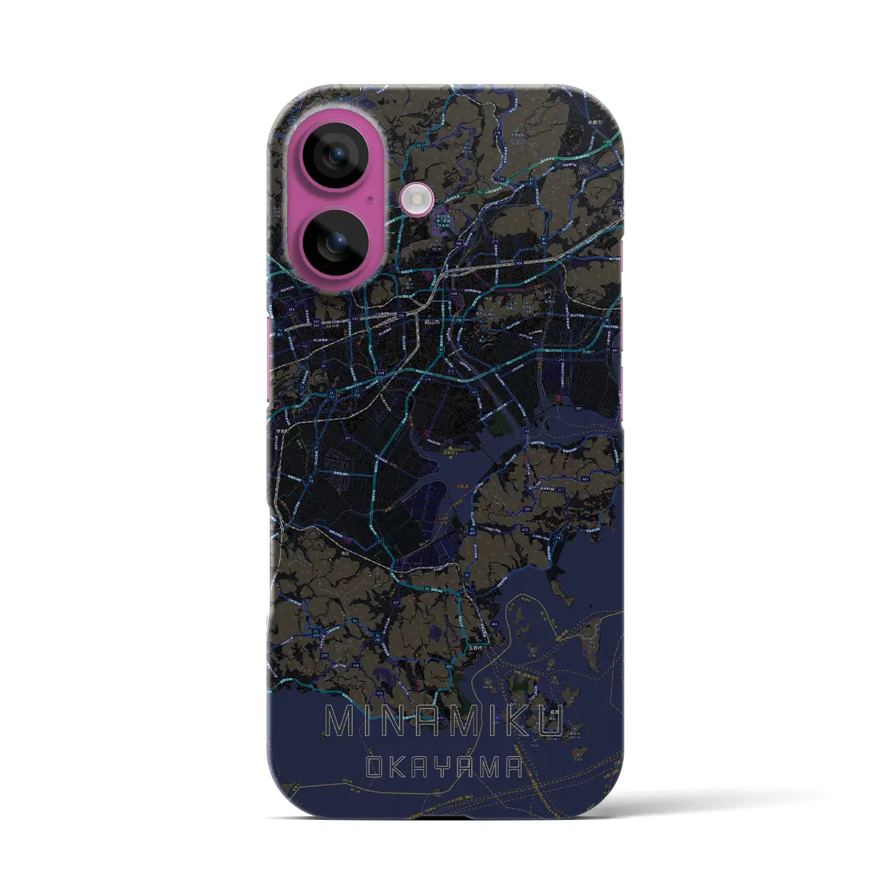 【南区(岡山市)】地図柄iPhoneケース(バックカバータイプ)