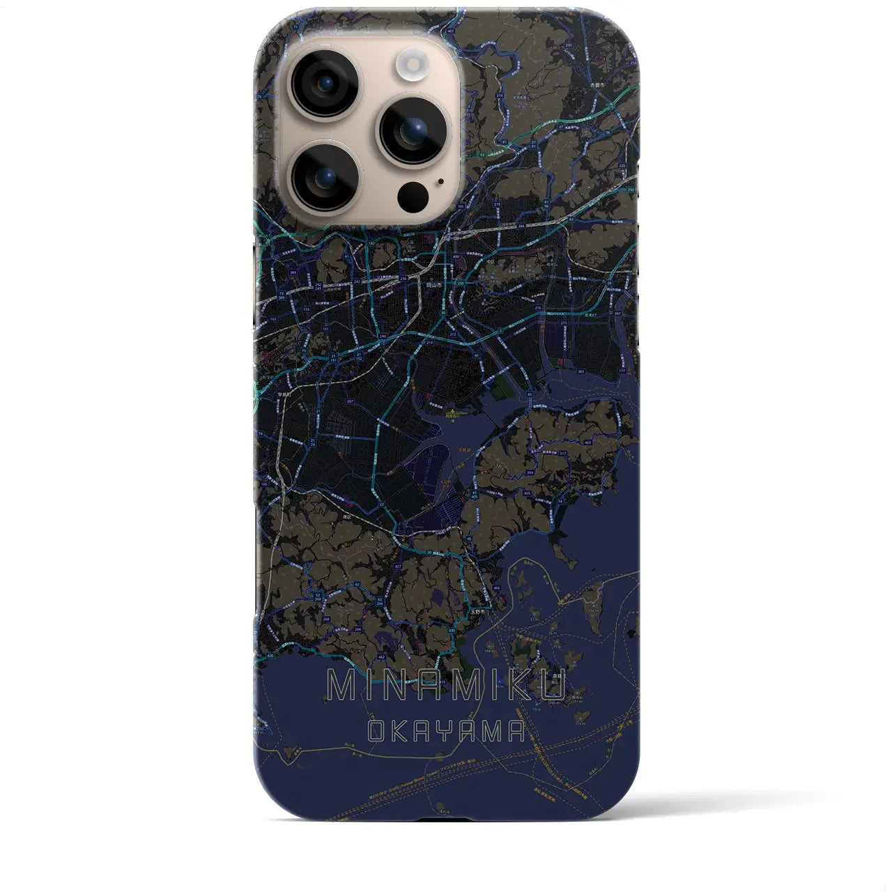 【南区(岡山市)】地図柄iPhoneケース(バックカバータイプ)