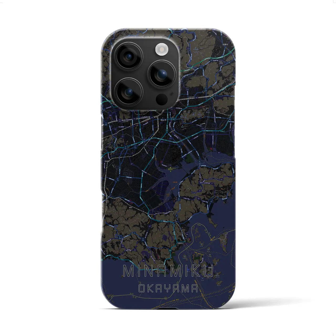 【南区(岡山市)】地図柄iPhoneケース(バックカバータイプ)