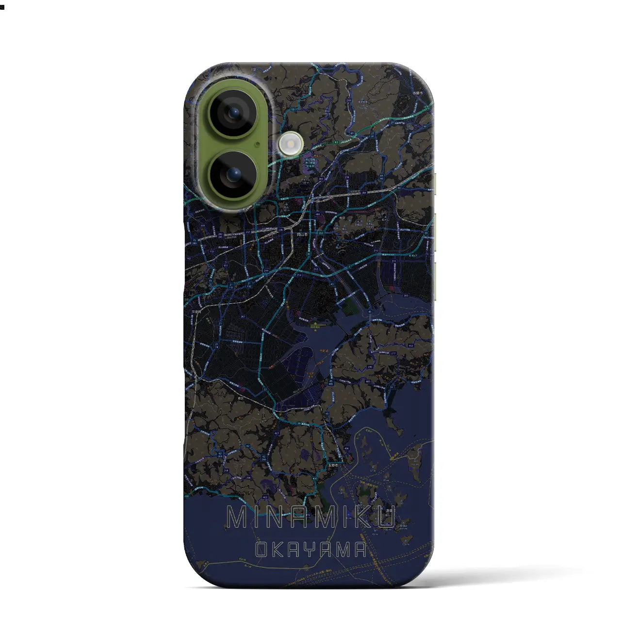 【南区(岡山市)】地図柄iPhoneケース(バックカバータイプ)