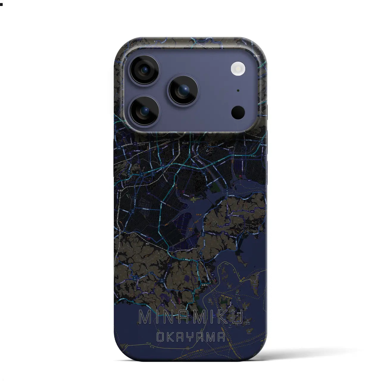 【南区(岡山市)】地図柄iPhoneケース(バックカバータイプ)